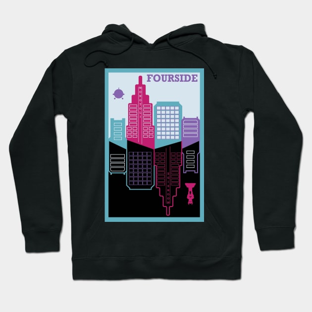 Fourside Poster, Earthbound Hoodie by nickfolz